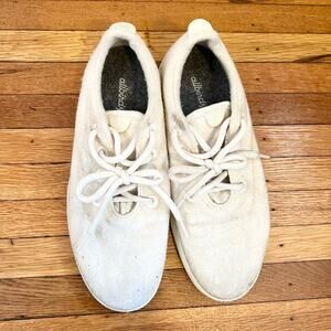 Allbirds lace up white wool runners sneakers